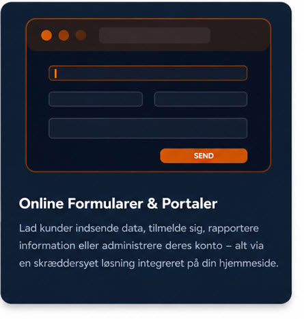 Kunde- eller partnerrettede onlineformularer og portaler