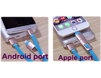 Stik til både Apple og Android (MicroUSB)